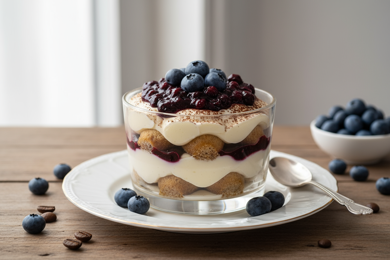 blueberry tiramisu