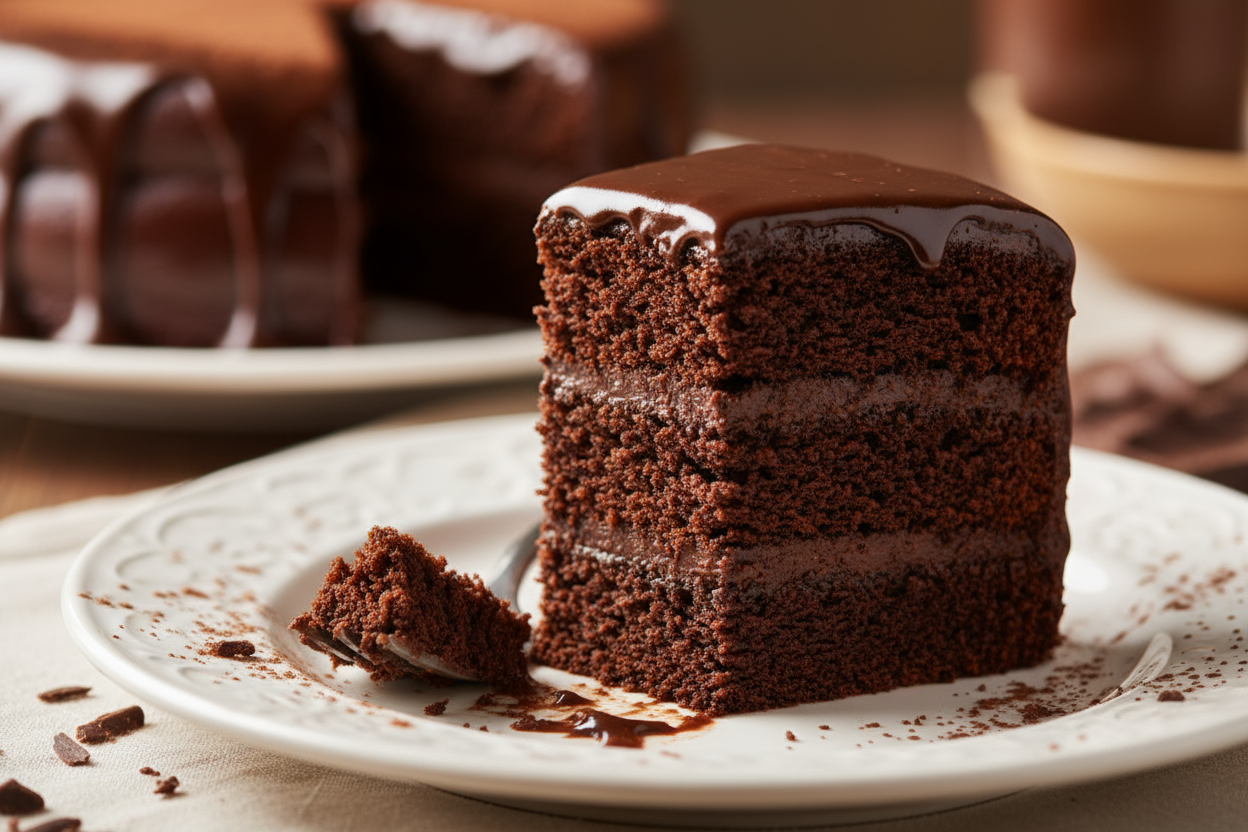 chocolate cake slive