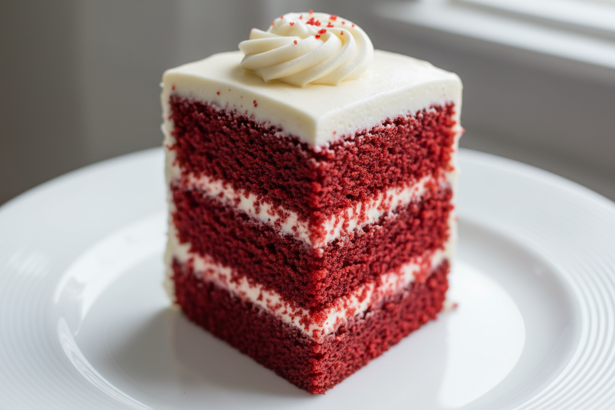 red velvet cake slice